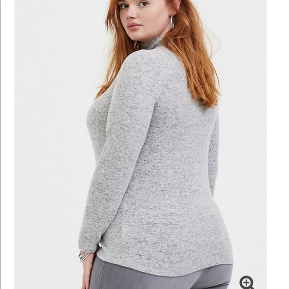 *TORRID* super soft grey turtleneck - Picture 3 of 6